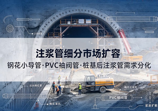 麟游注浆管细分市场扩容，隧道钢花小导管、PVC 袖阀管、桩基后注浆管需求分化